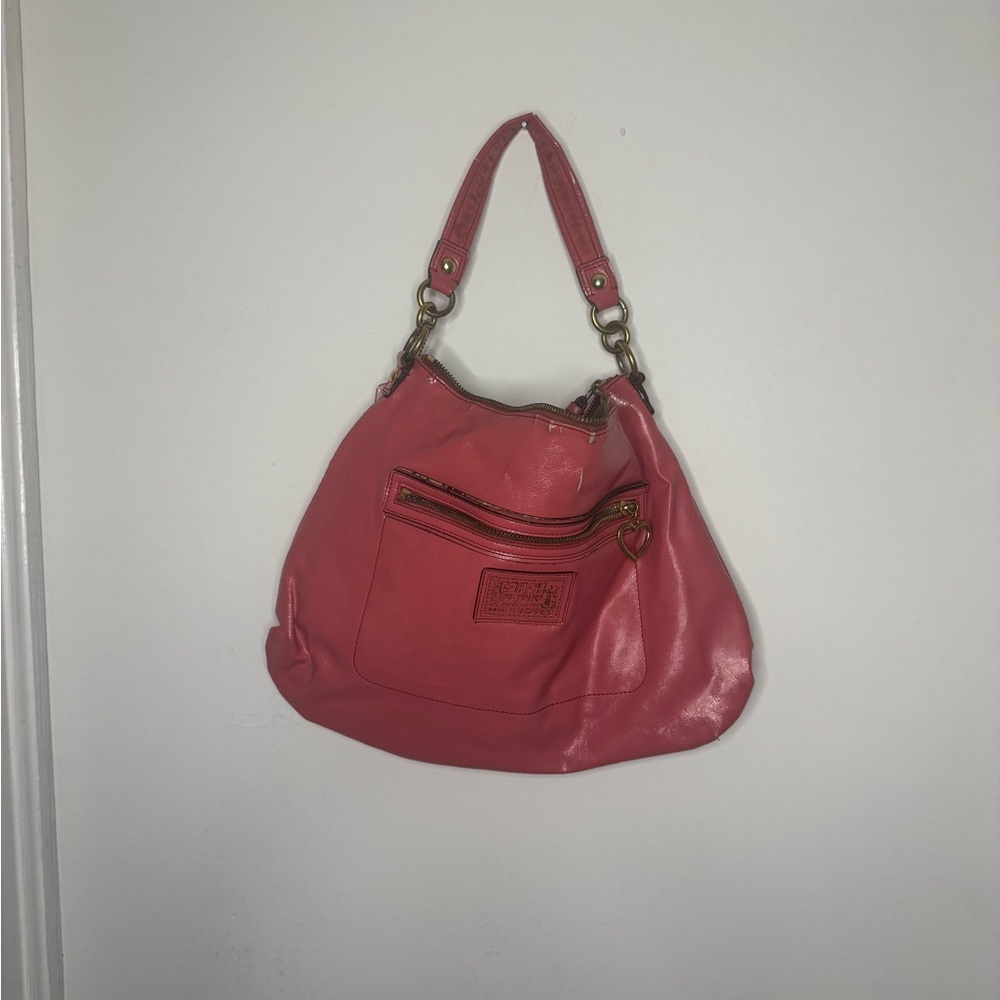 Pink Leather Shoulder Bag